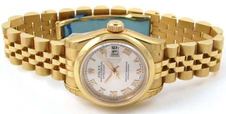 Rolex Ladies Datejust : 179165 pink champagne dial on Jubilee Bracelet
