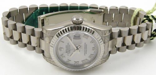 Front View of Ladies Datejust President