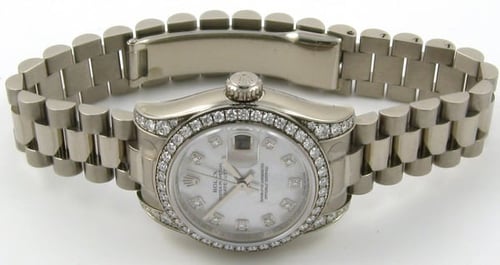 Front View of Ladies Datejust President