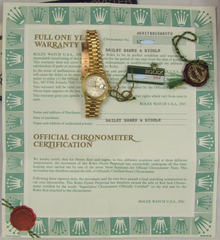 Paper shot of Ladies Datejust President