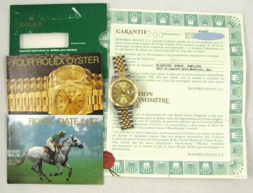 Box / Paper shot of Datejust Turn-O-Graph 'Thunderbird'