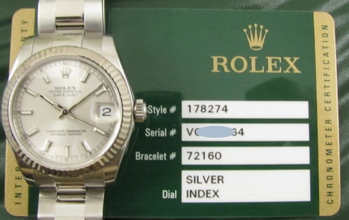 Paper shot of Datejust Midsize 31MM
