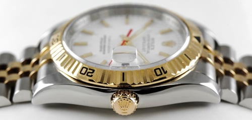 Crown Side Shot of Datejust Turn-O-Graph 'Thunderbird'