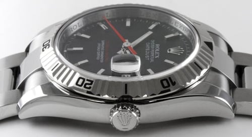 Crown Side Shot of Datejust Turn-O-Graph 'Thunderbird'