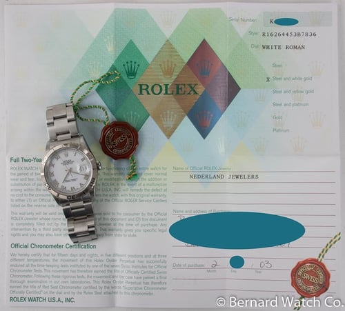 Paper shot of Datejust Turn-O-Graph 'Thunderbird'