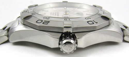 Crown Side Shot of Aquaracer Day-Date