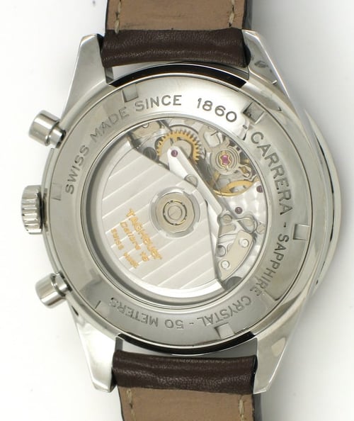 Caseback of Carrera Chronograph