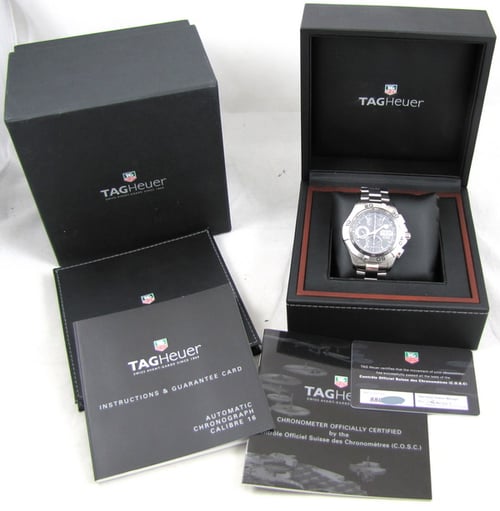 Box / Paper shot of Aquaracer Chronograph Day-Date Chronometer
