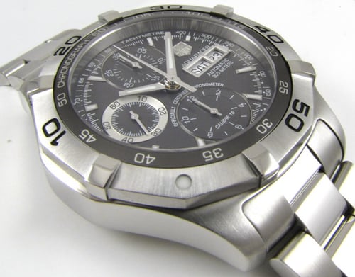9' Side Shot of Aquaracer Chronograph Day-Date Chronometer