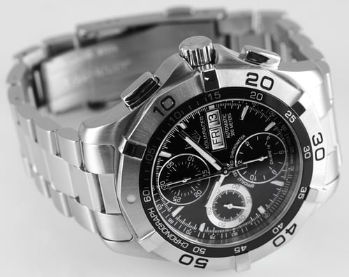 Front View of Aquaracer Chronograph Day-Date Chronometer