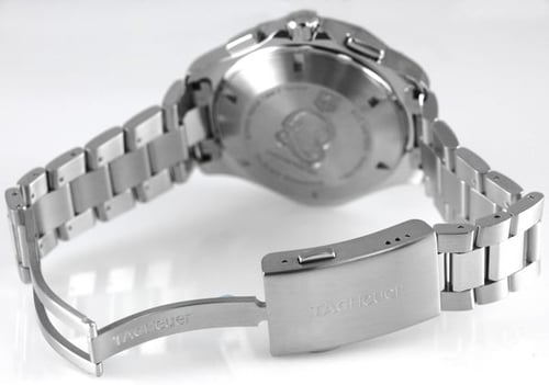 Open Clasp Shot of Aquaracer Chronograph Day-Date Chronometer