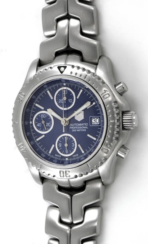 TAG Heuer - Link Chronograph : CT2110 : SOLD OUT : blue dial on