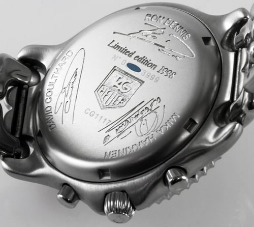 Caseback of SEL Chrono 'West McLaren Mercedes 98'