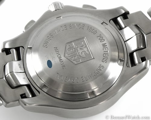 Caseback of Link Chronograph