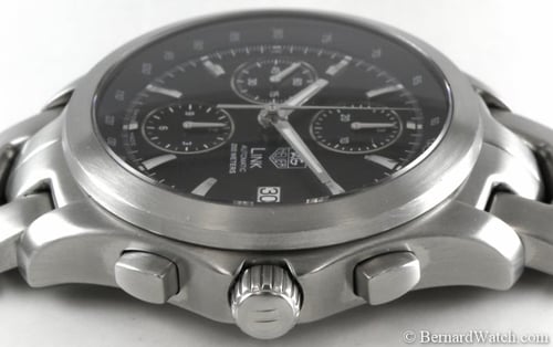 Crown Side Shot of Link Chronograph