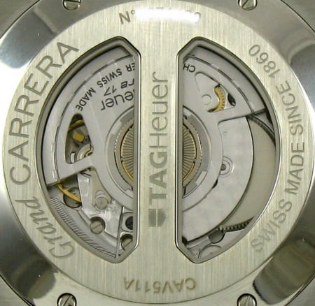 Caseback of Grand Carrera Chronograph
