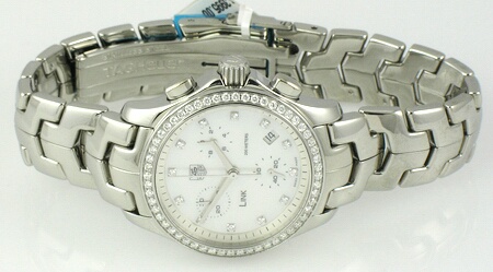 Front View of Ladies Link Chronograph