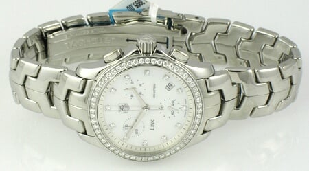 Front View of Ladies Link Chronograph