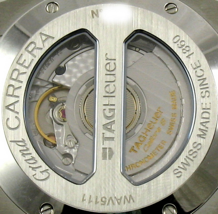Caseback of Grand Carrera GMT