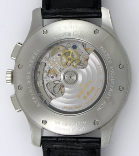 Caseback of Grande Class Grande Date Chronograph