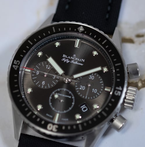 Extra Shot of Fifty Fathoms Bathyscape Flyback Chronograph