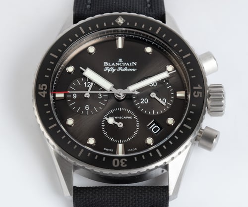 Front Shot  of Fifty Fathoms Bathyscape Flyback Chronograph