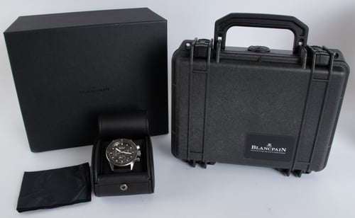 Box / Paper shot of Fifty Fathoms Bathyscape Flyback Chronograph