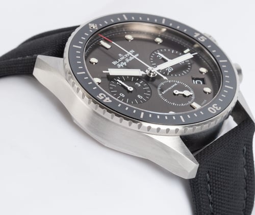9' Side Shot of Fifty Fathoms Bathyscape Flyback Chronograph