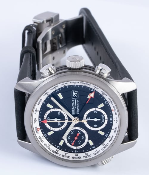 Front View of ALT1-WT Chronograph 'Globemaster'
