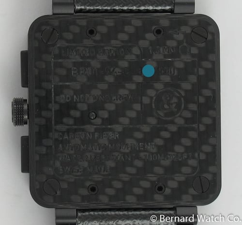 Caseback of BR 01-94 Chronograph Carbon Fiber