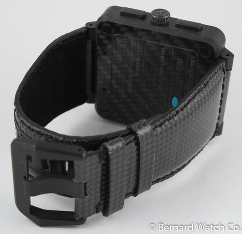 Rear / Band View of BR 01-94 Chronograph Carbon Fiber