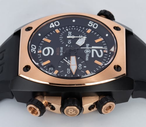 Crown Side Shot of BR 02-94 Marine Chronograph