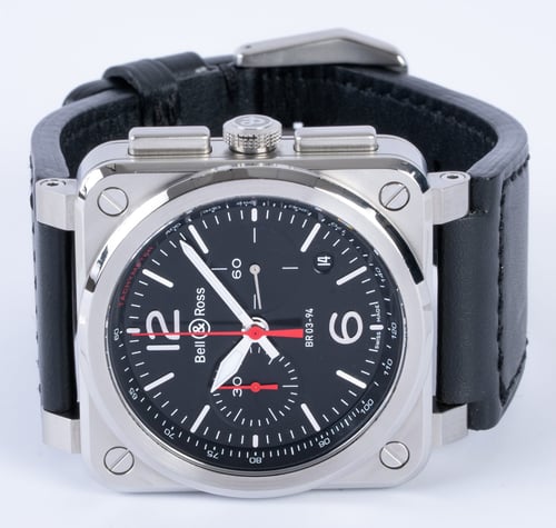 Front View of BR 03-94 Chronograph