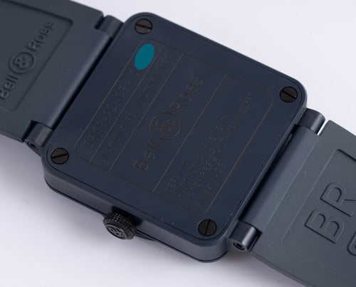 Caseback of BR 03-92 Ceramic Blue