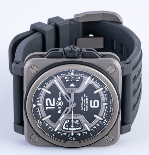 Front View of BR-X3 Black Titanium 41mm