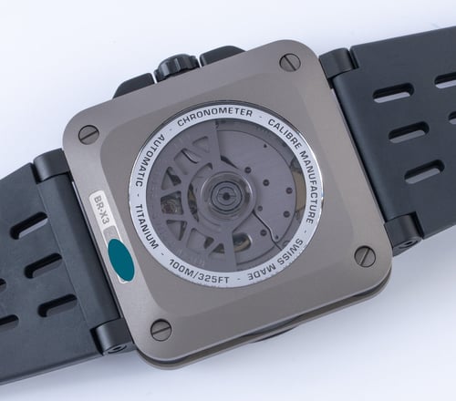 Caseback of BR-X3 Black Titanium 41mm