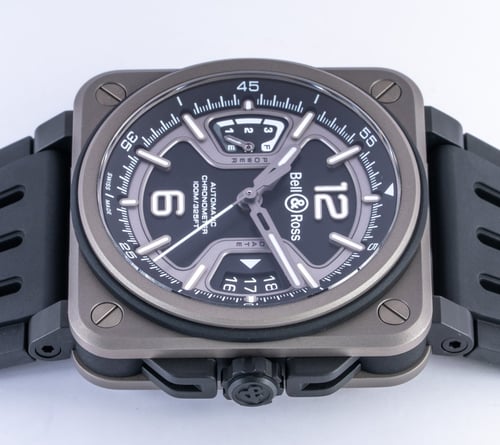 Crown Side Shot of BR-X3 Black Titanium 41mm