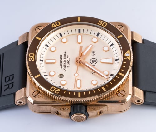 Crown Side Shot of BR 03-92 Bronze Diver