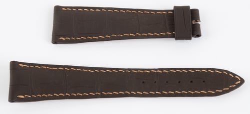 Front View of Chocolate Crocodile Strap