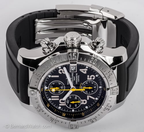 Front View of Avenger Skyland Chronograph 'Code Yellow'