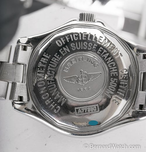Caseback of Ladies Colt Oceane SQ