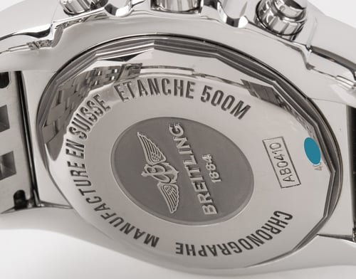 Caseback of Chronomat B04 GMT
