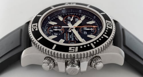 Crown Side Shot of SuperOcean Chronograph