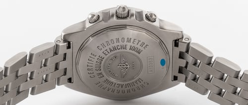 Caseback of Chronomat Blackbird