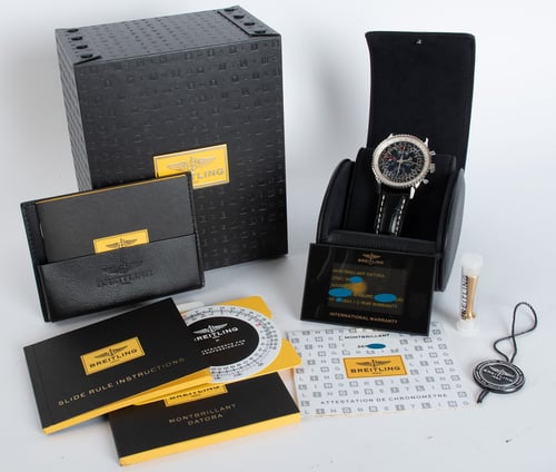 Box / Paper shot of Navitimer Montbrillant Datora