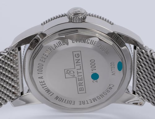 Caseback of SuperOcean Heritage 46 'Green Edition'