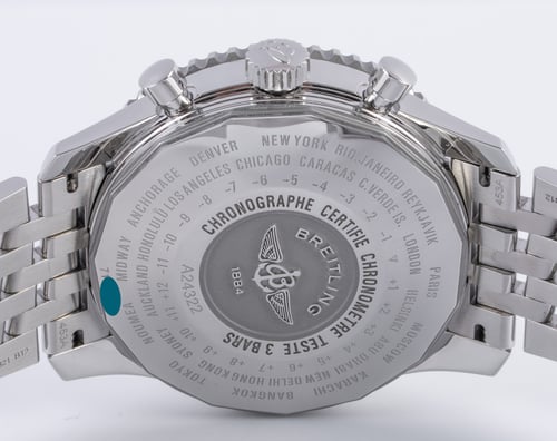 Caseback of Navitimer 1 Chrono GMT 46