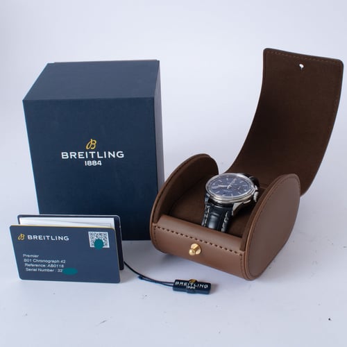 Box / Paper shot of Premier B01 Chronograph 42