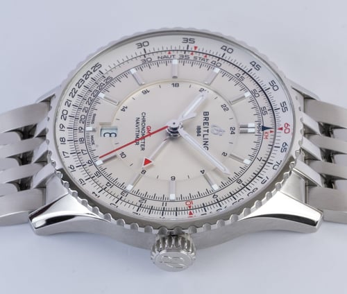Crown Side Shot of Navitimer Auto GMT 41