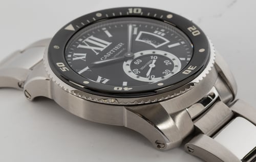 9' Side Shot of Calibre de Cartier Diver
